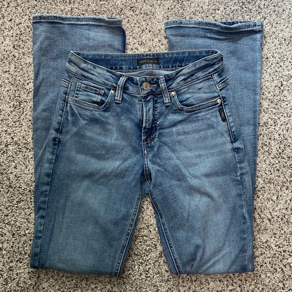 Silver Boot Cut Jeans